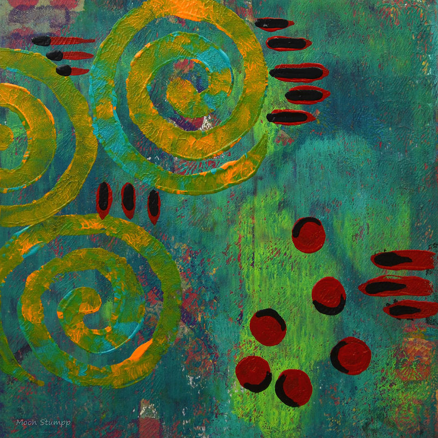 Abstract Painting - Spiral Series - Adamant by Moon Stumpp