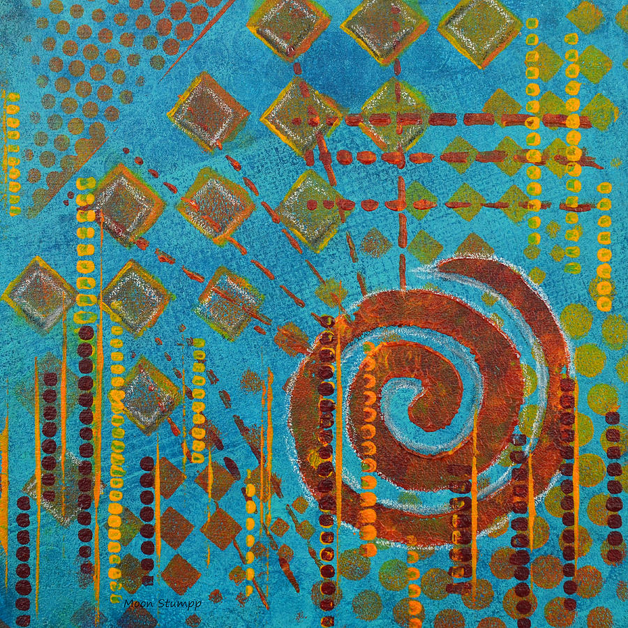 Abstract Painting - Spiral Series - Amalgam by Moon Stumpp