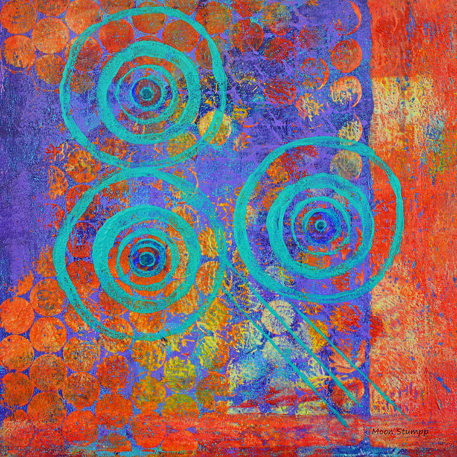 Abstract Painting - Spiral Series - Inroads by Moon Stumpp