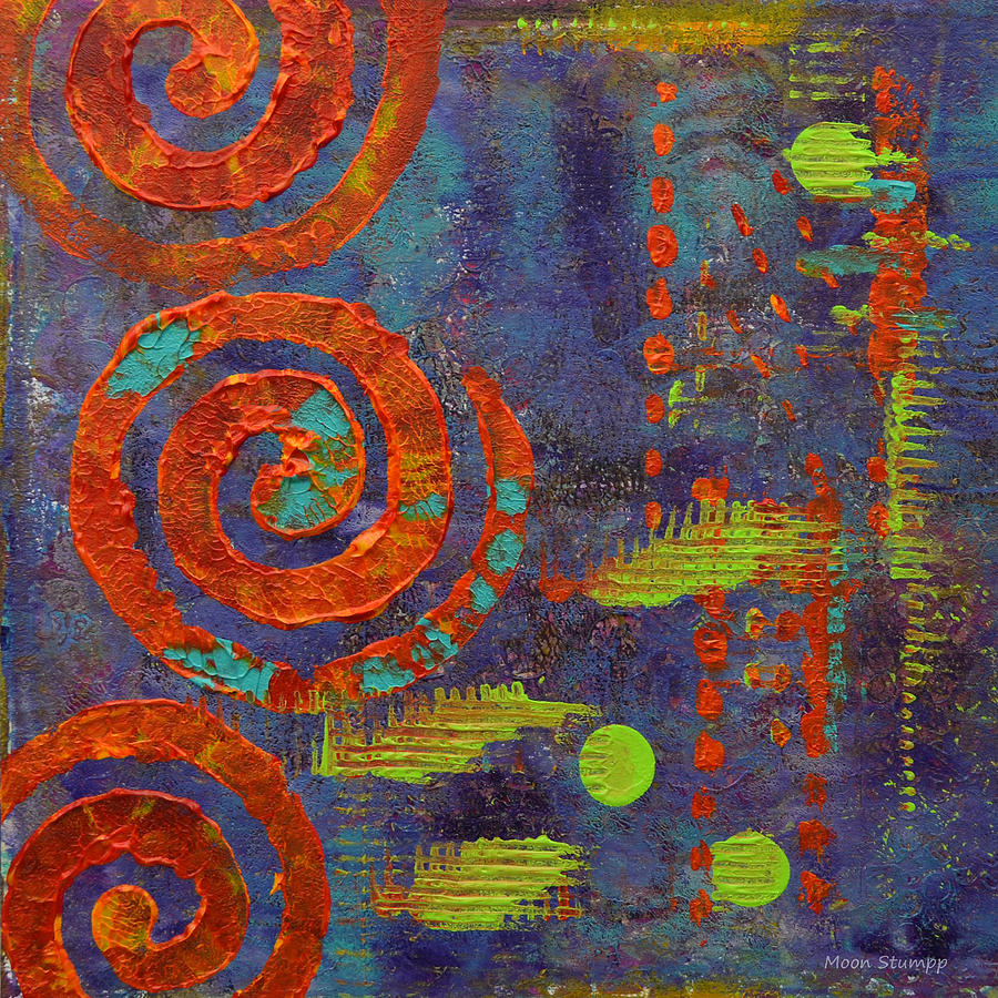 Abstract Painting - Spiral Series - Mirth by Moon Stumpp