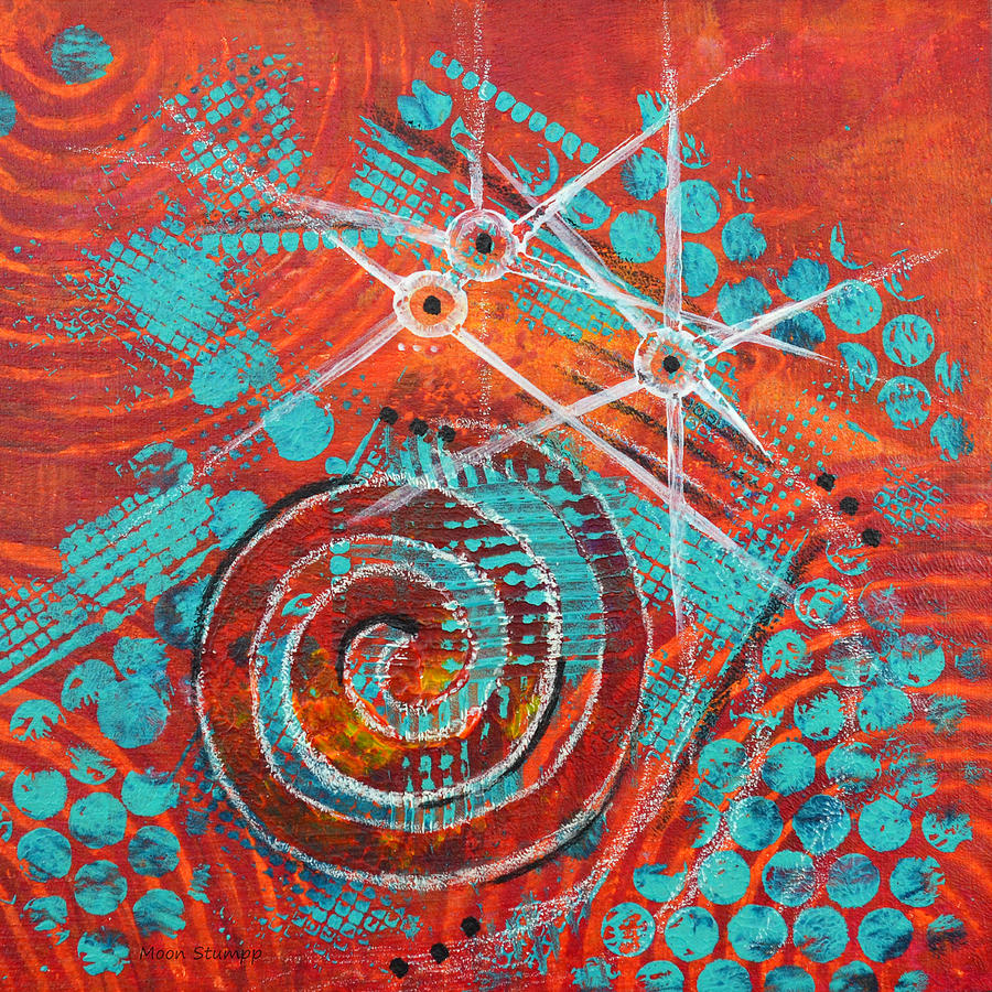 Abstract Painting - Spiral Series - Missive by Moon Stumpp