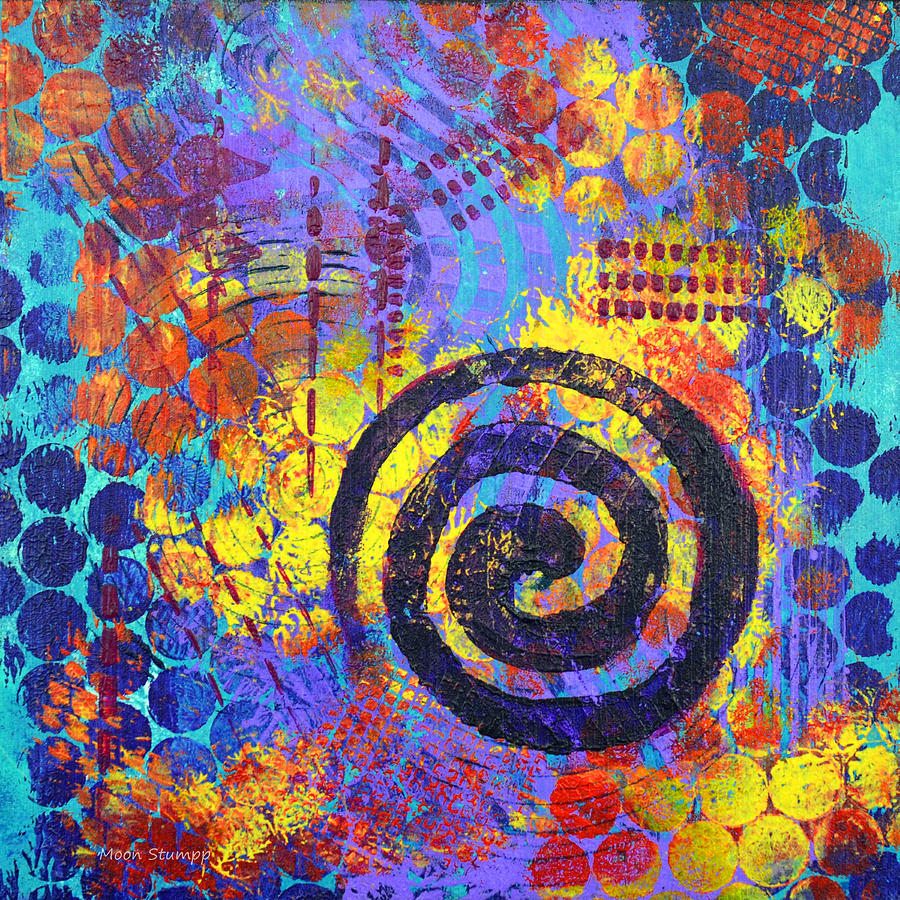 Abstract Painting - Spiral Series - Voice by Moon Stumpp