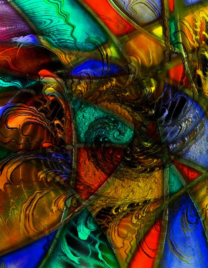Spiral Stained Glass Digital Art by Amanda Moore