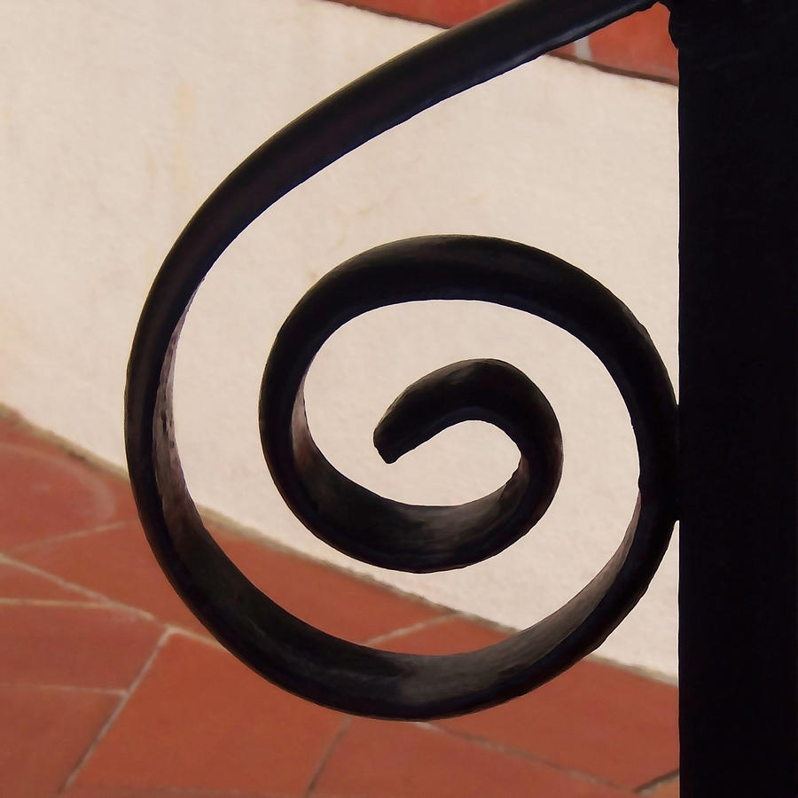 Spiral Stair Railing Photograph by Art Block Collections