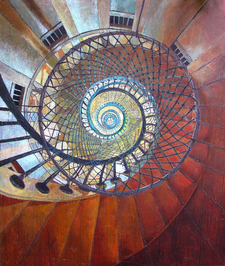 Spiral Staircase Painting - Spiral Staircase by Elizabeth DAngelo