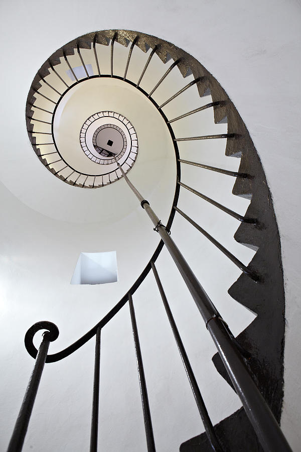 Spiral Staircase In Lighthouse, Uruguay Photograph by Domino
