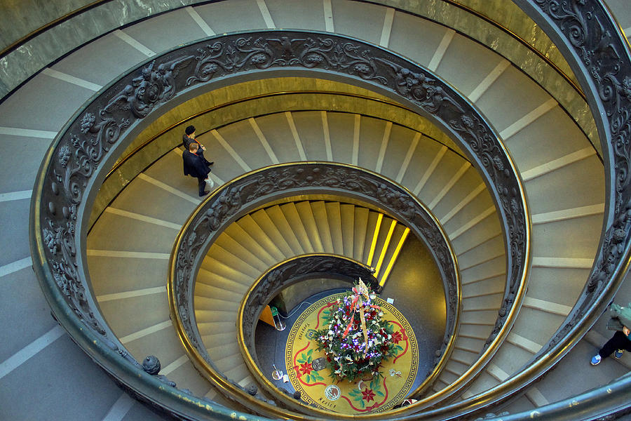 Spiral Staircase in Vatican Museum Photograph by Tony Murtagh