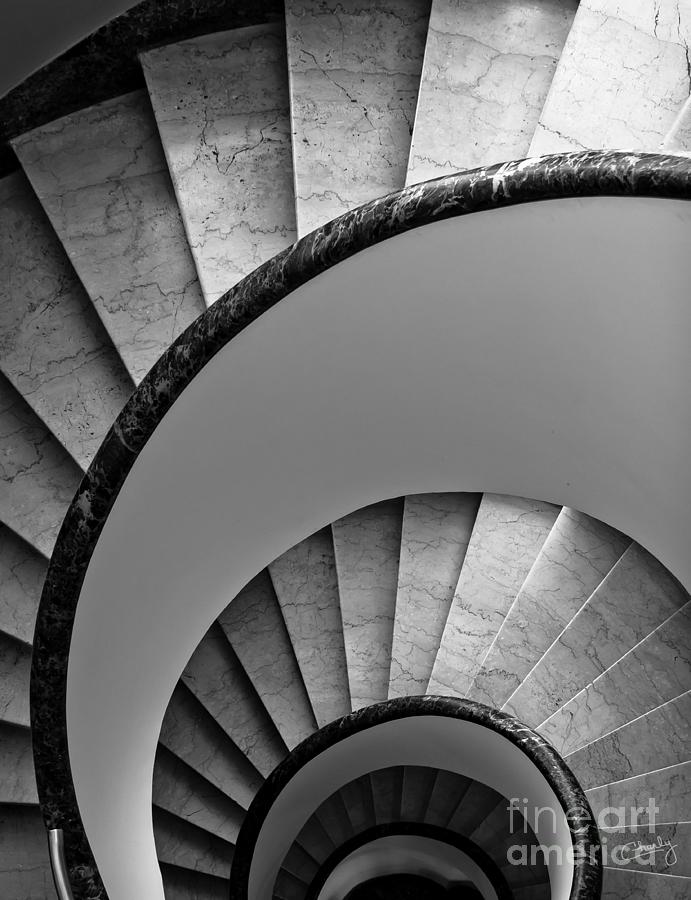 Abstract Photograph - Spiral Staircase by Prints of Italy