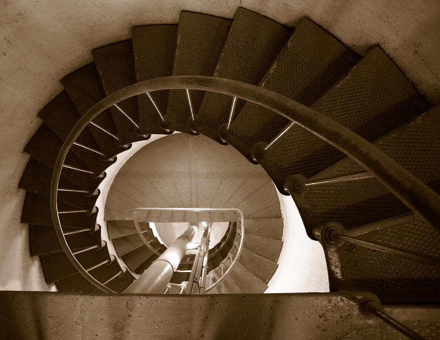 Spiral Stairs at Point Arena Lighthouse Photograph by Daniel Woodrum