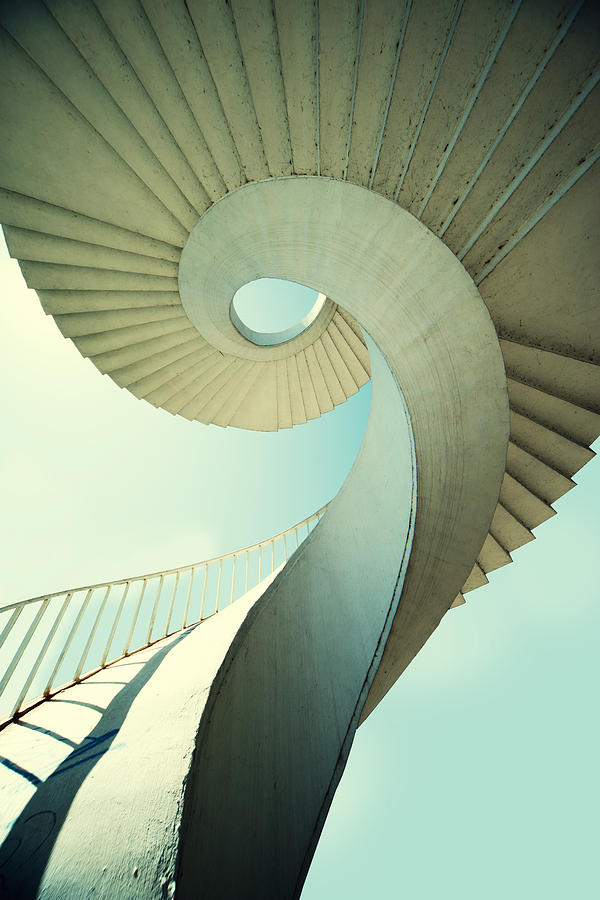 Spiral stairs in pastel tones Photograph by Jaroslaw Blaminsky