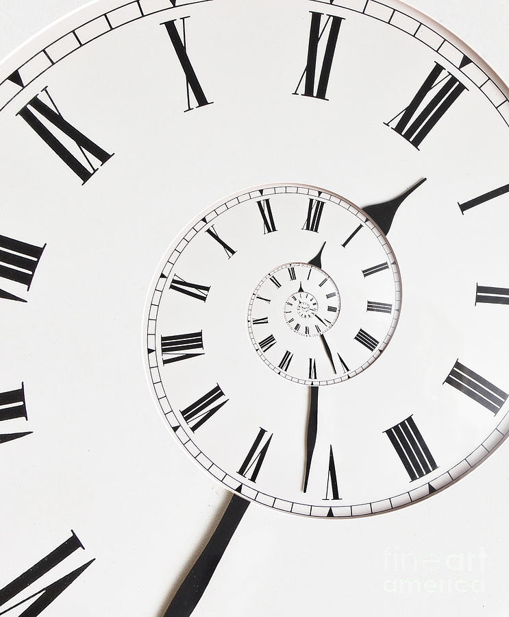 Spiraling Clock Photograph by Robin Treadwell 