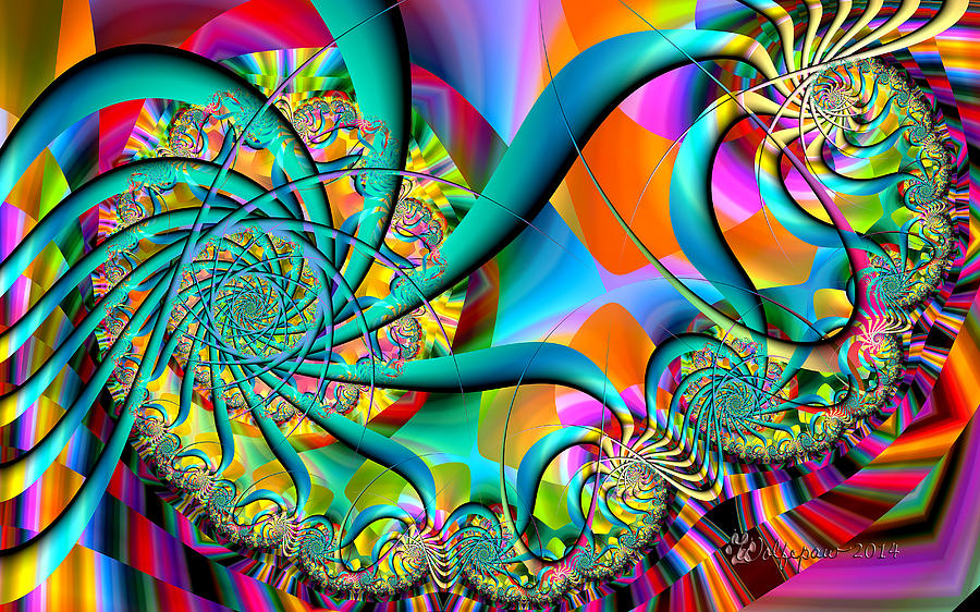 Spiraling Outward Digital Art by Peggi Wolfe
