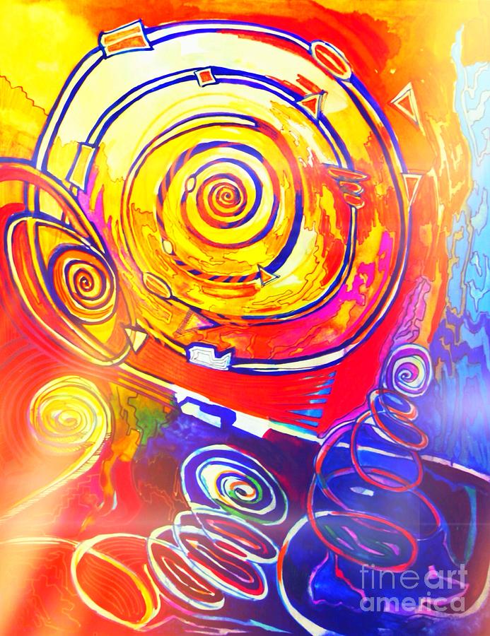 Spirals Painting by Nancy Wait