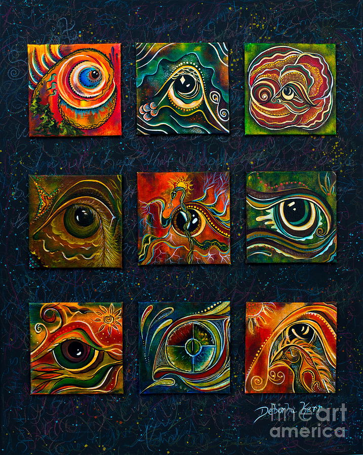 Spirit Eye Collection I Painting by Deborha Kerr