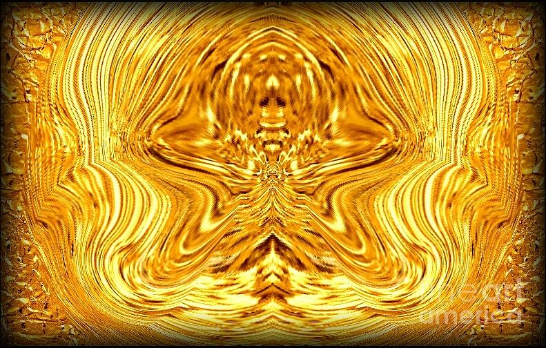 Golden Digital Art - Spirit Gold by Donna  Swain