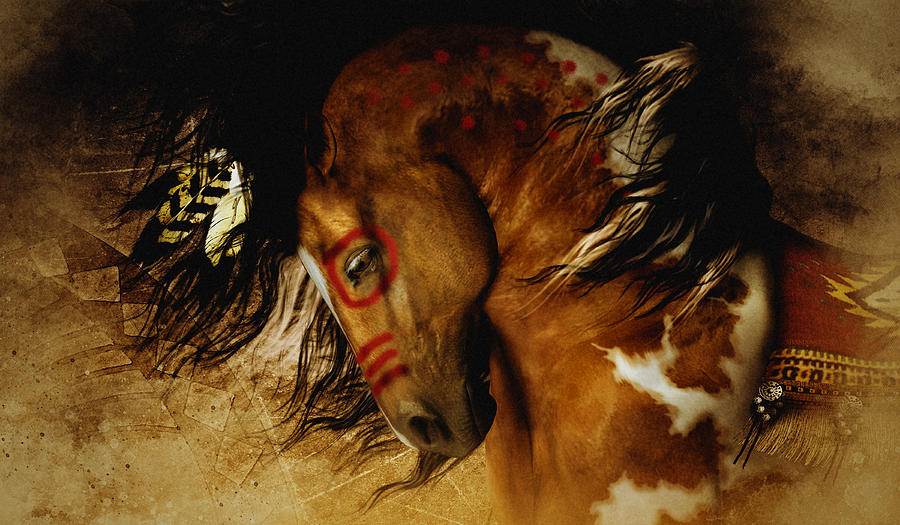 Eagle Digital Art - Spirit Horse by Shanina Conway