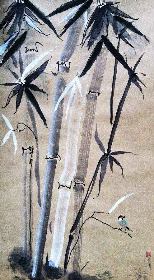 Spirit like Bamboo Painting by Casey Shannon