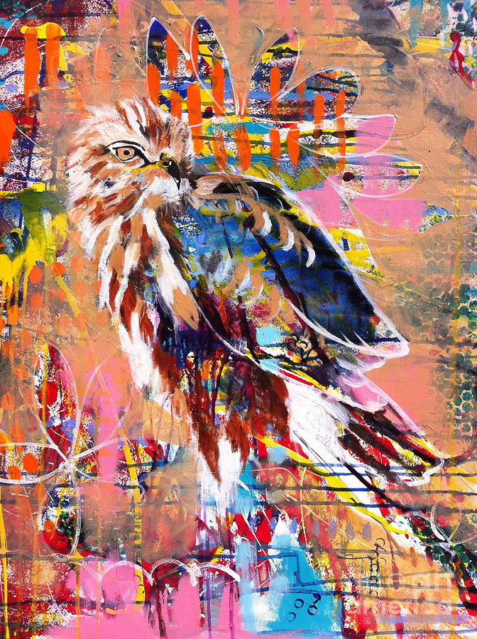 Spirit of the Hawk Painting by Kim Heil