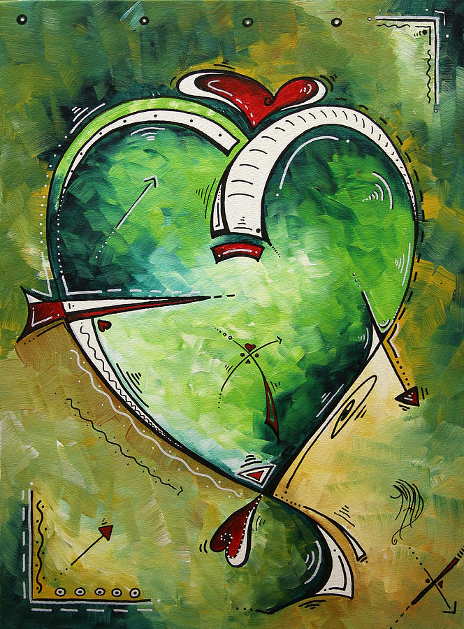 Spirit of the Heart by MADART Painting by Megan Aroon