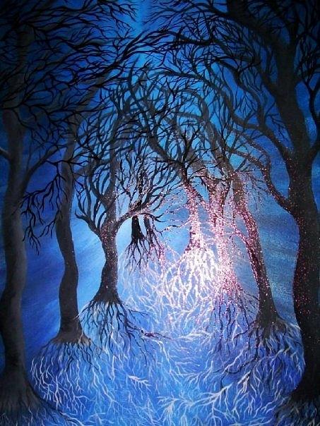 Surrealism Painting - Spirit of the Trees by Alina Skye
