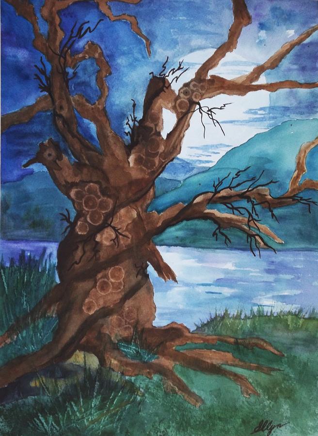Spirit Tree Painting by Ellen Levinson