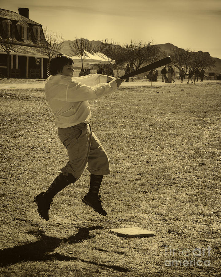 Spirited Vintage Baseball Photograph by Priscilla Burgers
