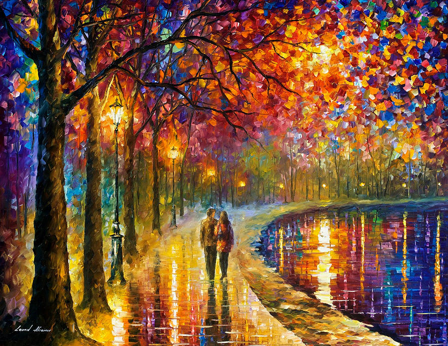 Spirits By The Lake PALETTE KNIFE Oil Painting On Canvas By Leonid   Spirits By The Lake Palette Knife Oil Painting On Canvas By Leonid Afremov Leonid Afremov 