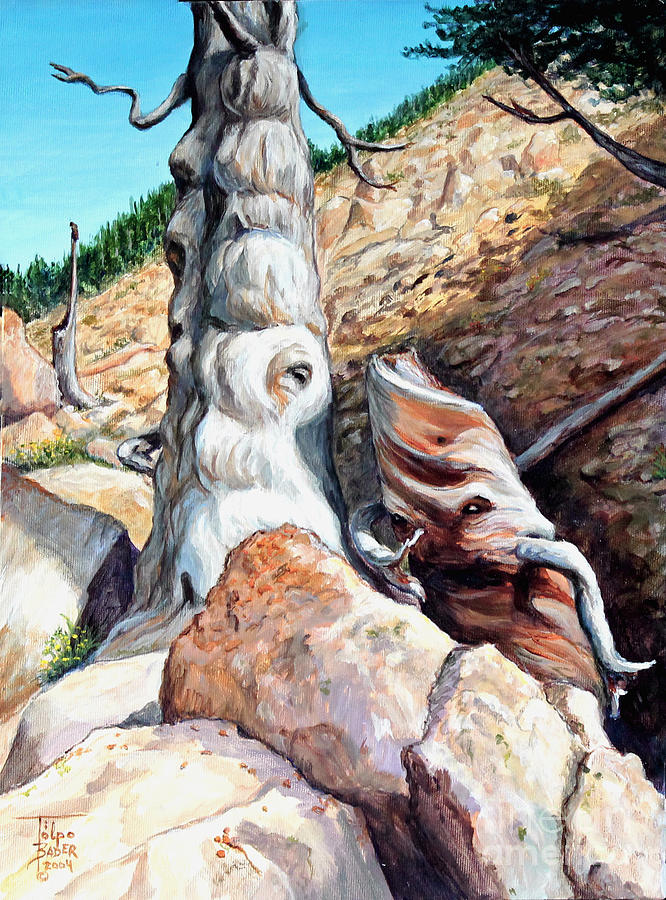 Mountain Painting - Spirits of Limber Grove by Art By - Ti   Tolpo Bader