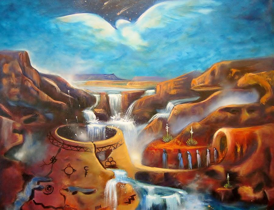 Spirits of the Earth Painting by Sherry Strong