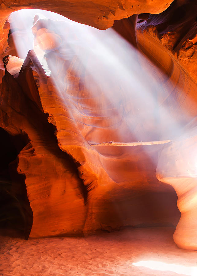 Antelope Canyon Photograph - Spiritual Canyon - Upper Antelope Canyon by Gregory Ballos