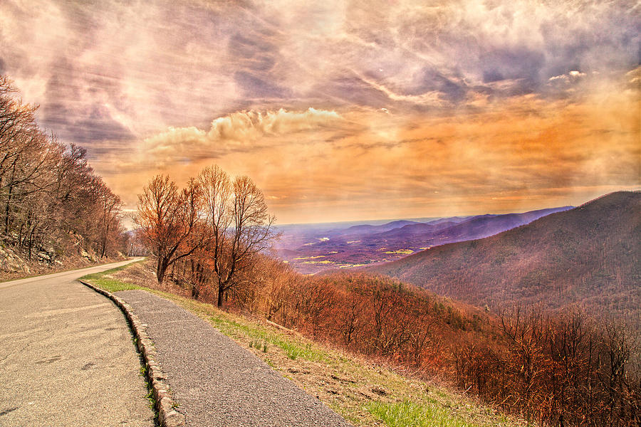 Sunset Photograph - Spiritual Sunset Blue Ridge Parkway by Betsy Knapp