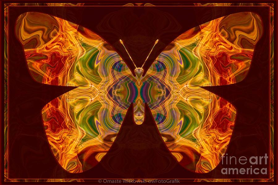 Spiritual Transformation Abstract Butterfly Artwork Digital Art by Omaste Witkowski
