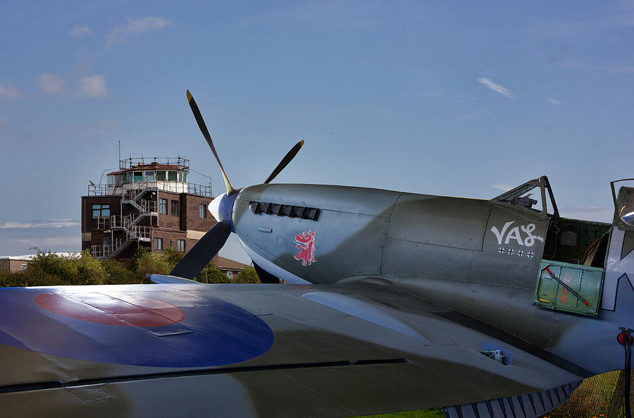 Spitfire Photograph - Spitfire at RAF Manston  by Thanet Photos