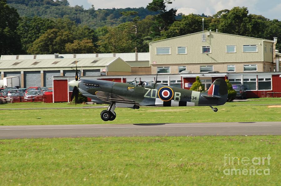 Spitfire fighter taking off Photograph by David Fowler