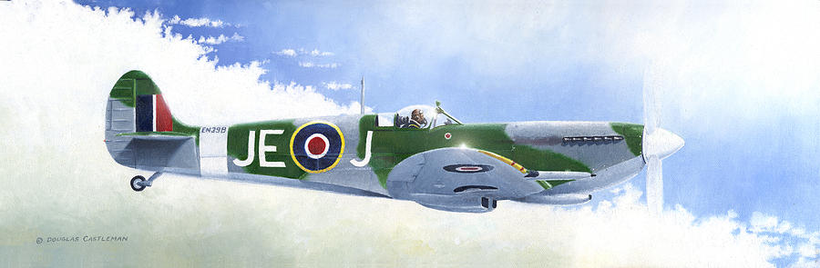 Spitfire Mark 9 Painting by Douglas Castleman