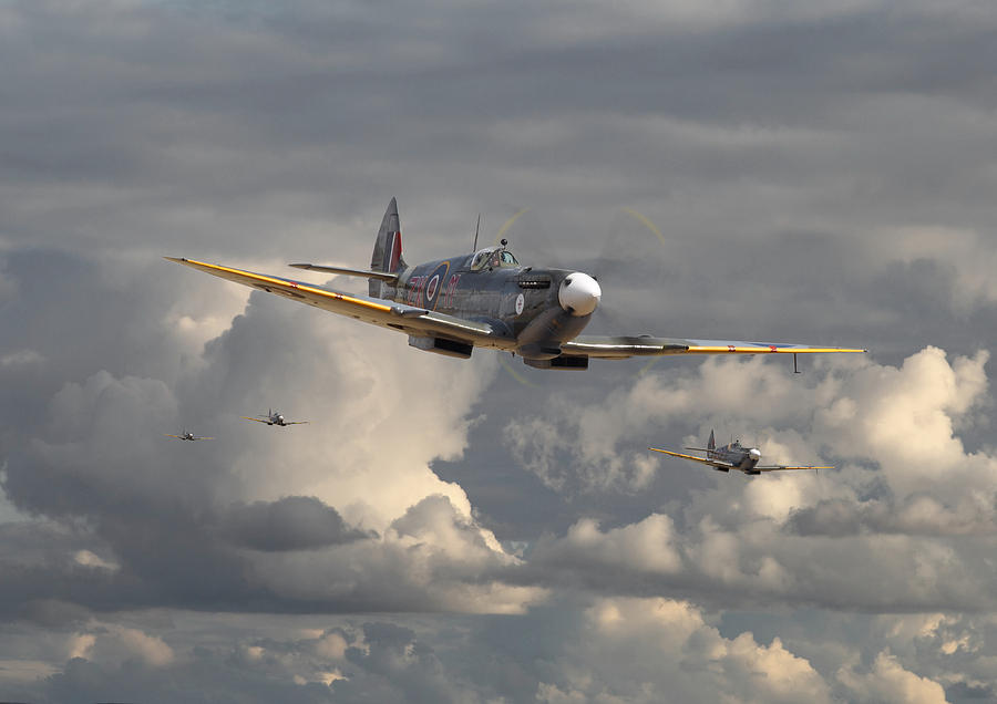 Airplane Photograph - Spitfire - Strike Force by Pat Speirs