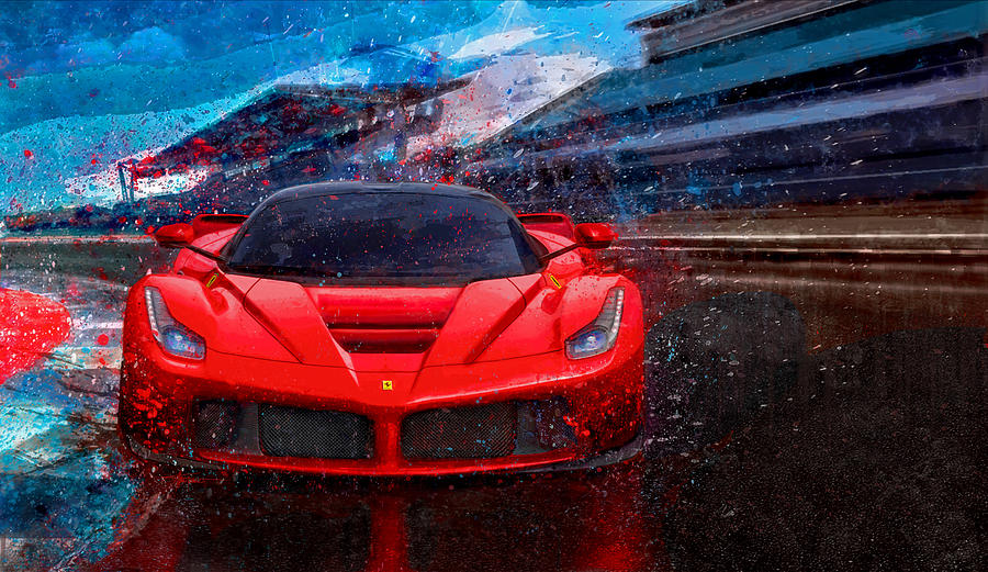 Ferrari Digital Art - Splash Dance by Alan Greene