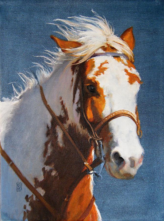 Horse Painting - Splash by Debra Jones