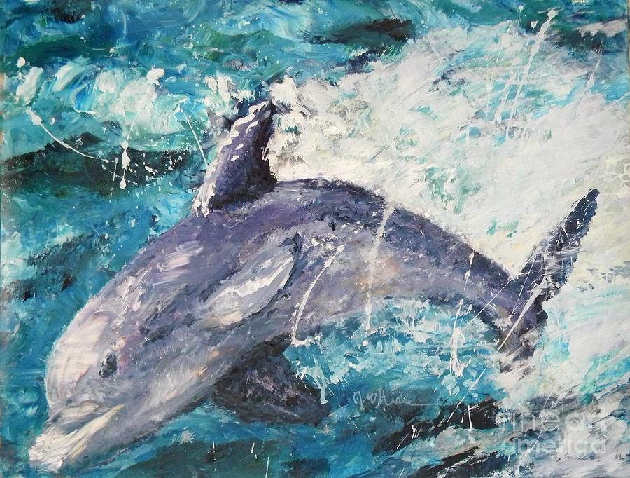 Fish Painting - Splash by JoAnn Wheeler