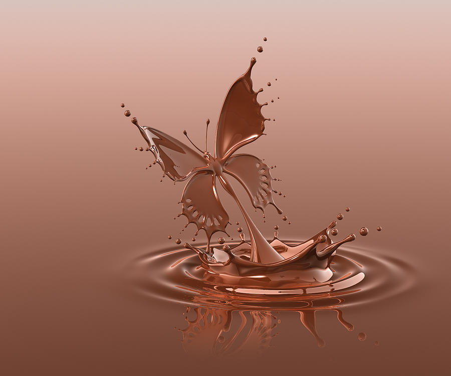 Splash Of Chocolate Butterfly Photograph by BlackJack3D