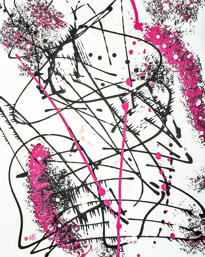 Abstract Painting - Splash Pink by Melissa Smith