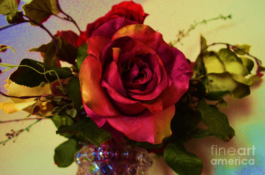 Splendid Painted Rose Photograph by Luther Fine Art