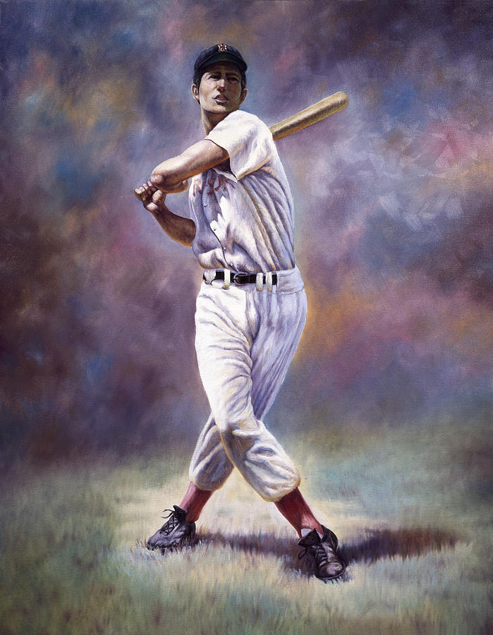 Ted Williams Painting - Splendid Splinter by Gregory Perillo