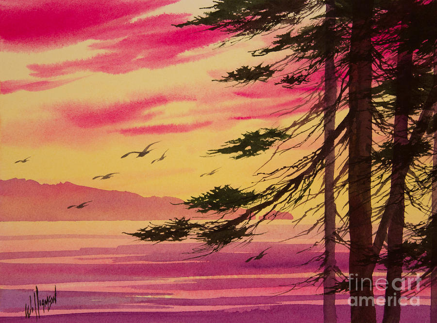 Splendid Sunset Bay Painting by James Williamson