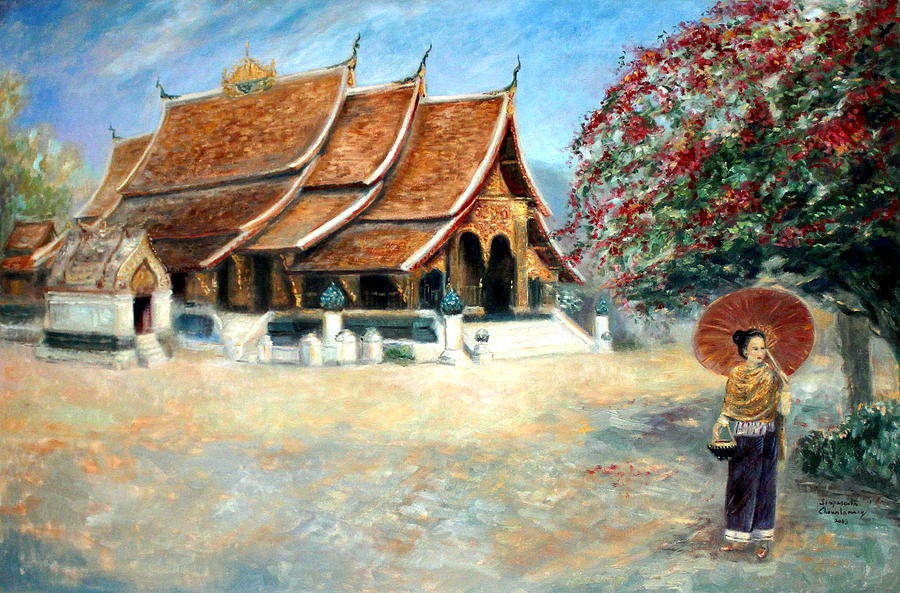 Splendour of Xieng Thong Painting by Sompaseuth Chounlamany