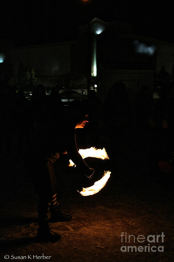 Split Flame Photograph by Susan Herber