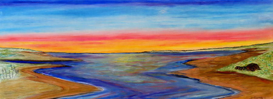 Split in the bay- Sunset Pastel by Daniel Dubinsky