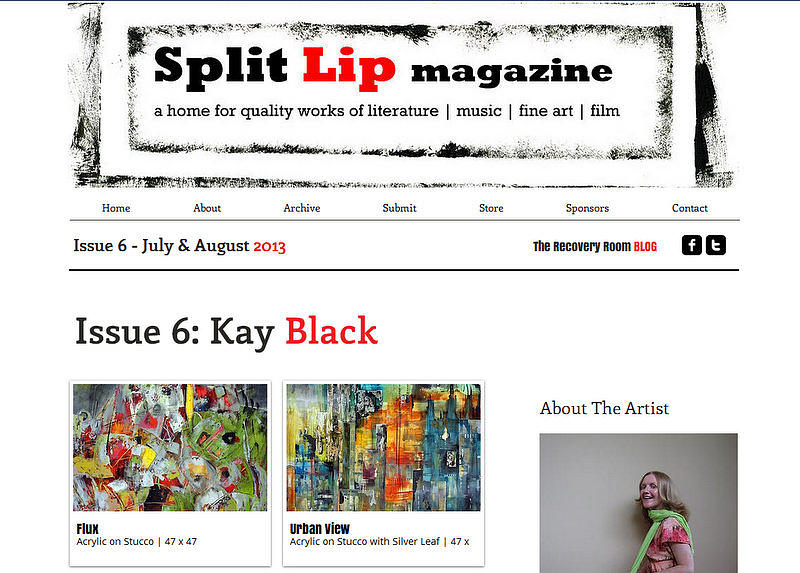 Split Lip Magazine Painting by Katie Black