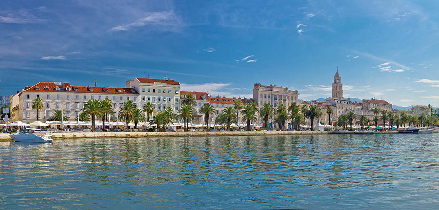 Split Riva view with Diocletian palace Photograph by Brch Photography