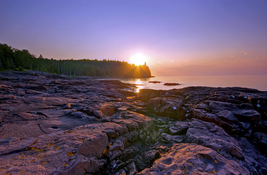 Split Rock Sunrise Photograph by Bryan Benson - Fine Art America